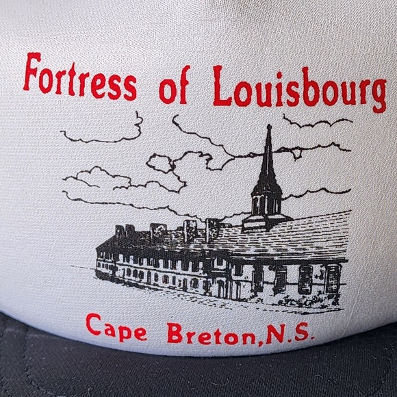 Vintage Fortress Louisbourg Trucker Hat Cape Breton Nova Scotia Cap Snapback 90s - Picture 2 of 12
